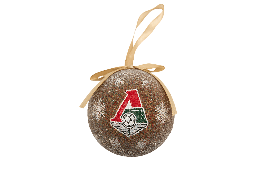 Набор из 6-и пластиковых елочных шаров Локомотив (с обсыпкой имитирующей снег)