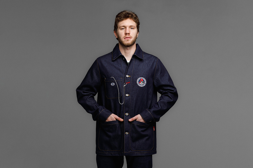 Куртка железнодорожного рабочего (тёмно-синяя) ЧРКЗВ x ПЛНБ (S)