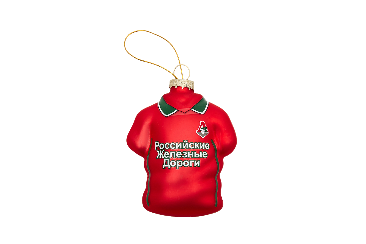 Набор стеклянных елочных украшений из 3-х маек Локомотив «Лоськов, Сычев, Эдер»