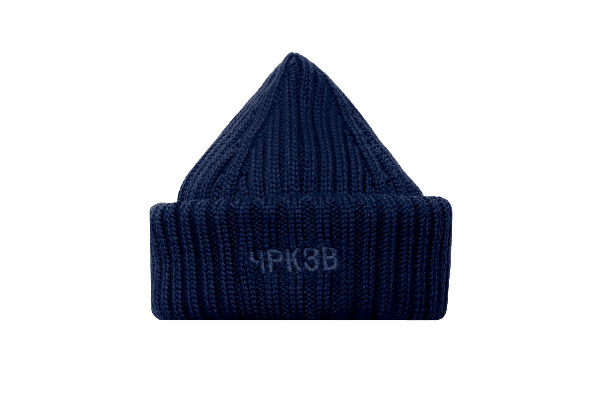 Шапка вязаная (тёмно-синяя) ЧРКЗВ х ПЛНБ