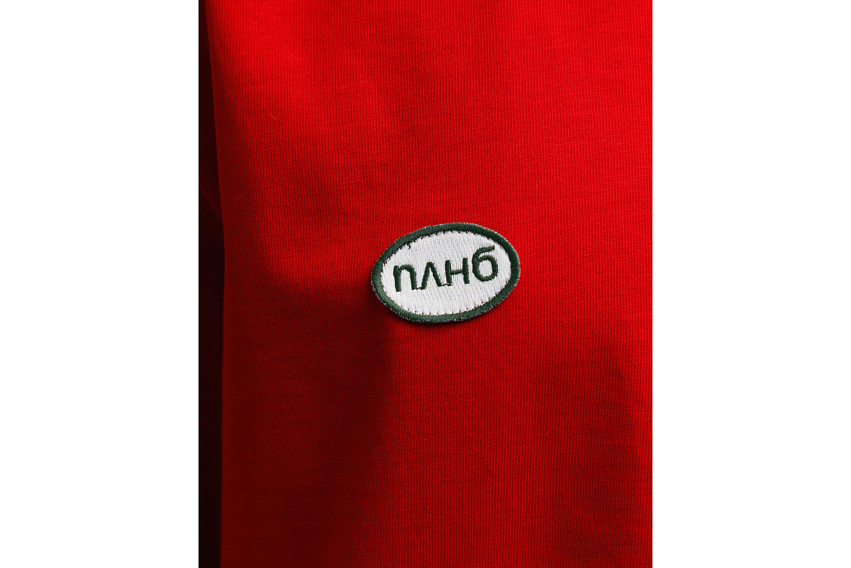 Футболка свободного кроя (красная) с эмблемой ЧРКЗВ x ПЛНБ (XS)