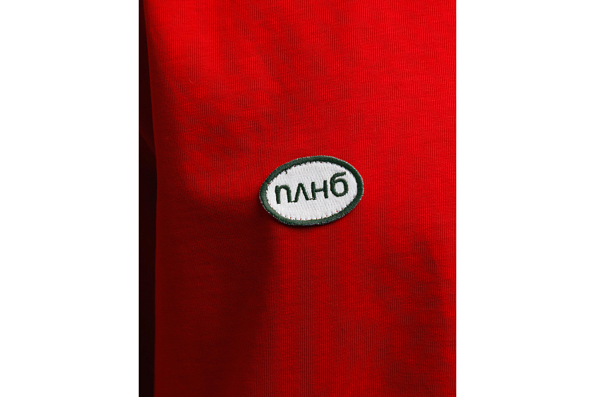 Футболка свободного кроя (красная) с эмблемой ЧРКЗВ x ПЛНБ (XS)