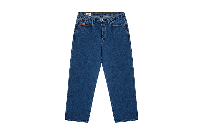 Джинсы голубые свободного кроя ЧРКЗВ x ПЛНБ (S)