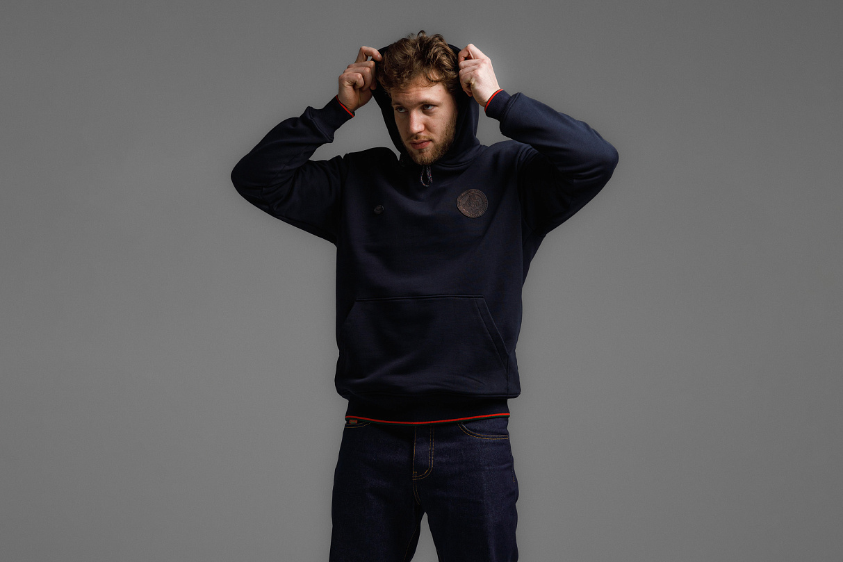 Худи (тёмно - синий) ЧРКЗВ x ПЛНБ (S)