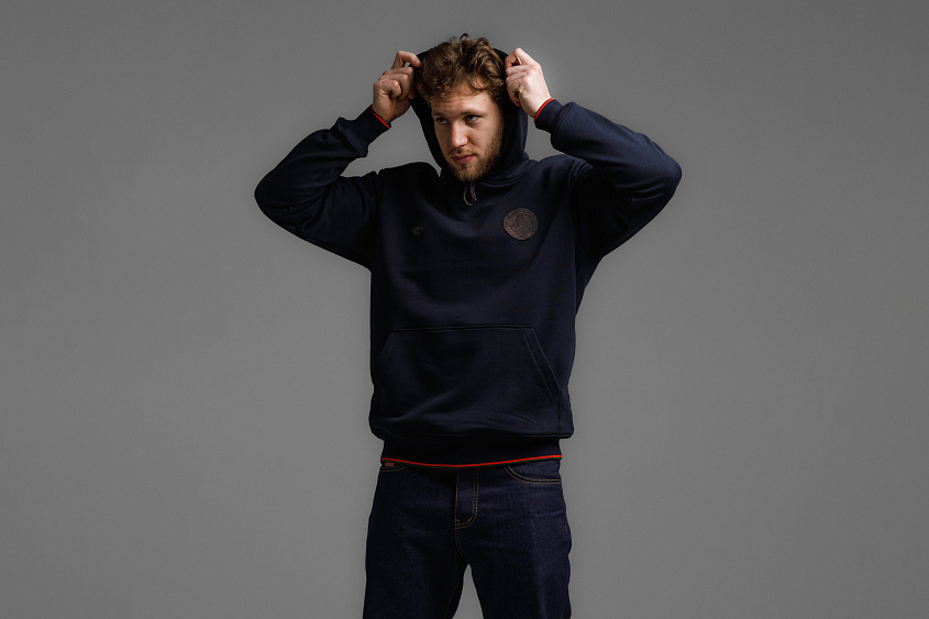 Худи (тёмно - синий) ЧРКЗВ x ПЛНБ (S)