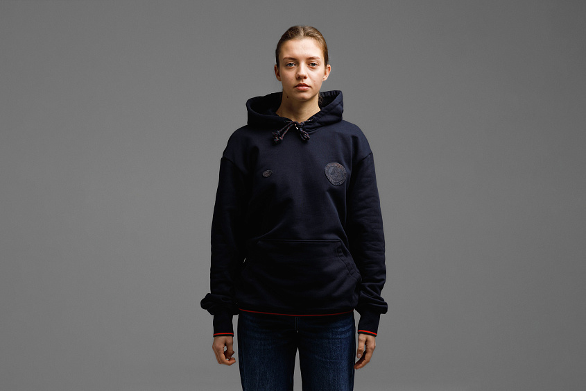 Худи (тёмно - синий) ЧРКЗВ x ПЛНБ (S)