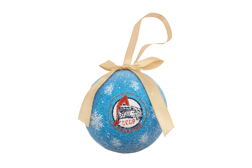 Набор из 6-и пластиковых елочных шаров Локомотив «Ретро» (с обсыпкой имитирующей снег)