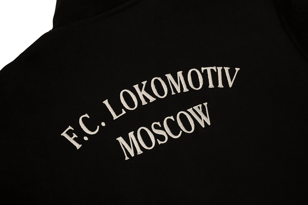 Кофта ¼ зип 2004 Черный с цветной эмблемой (XS)