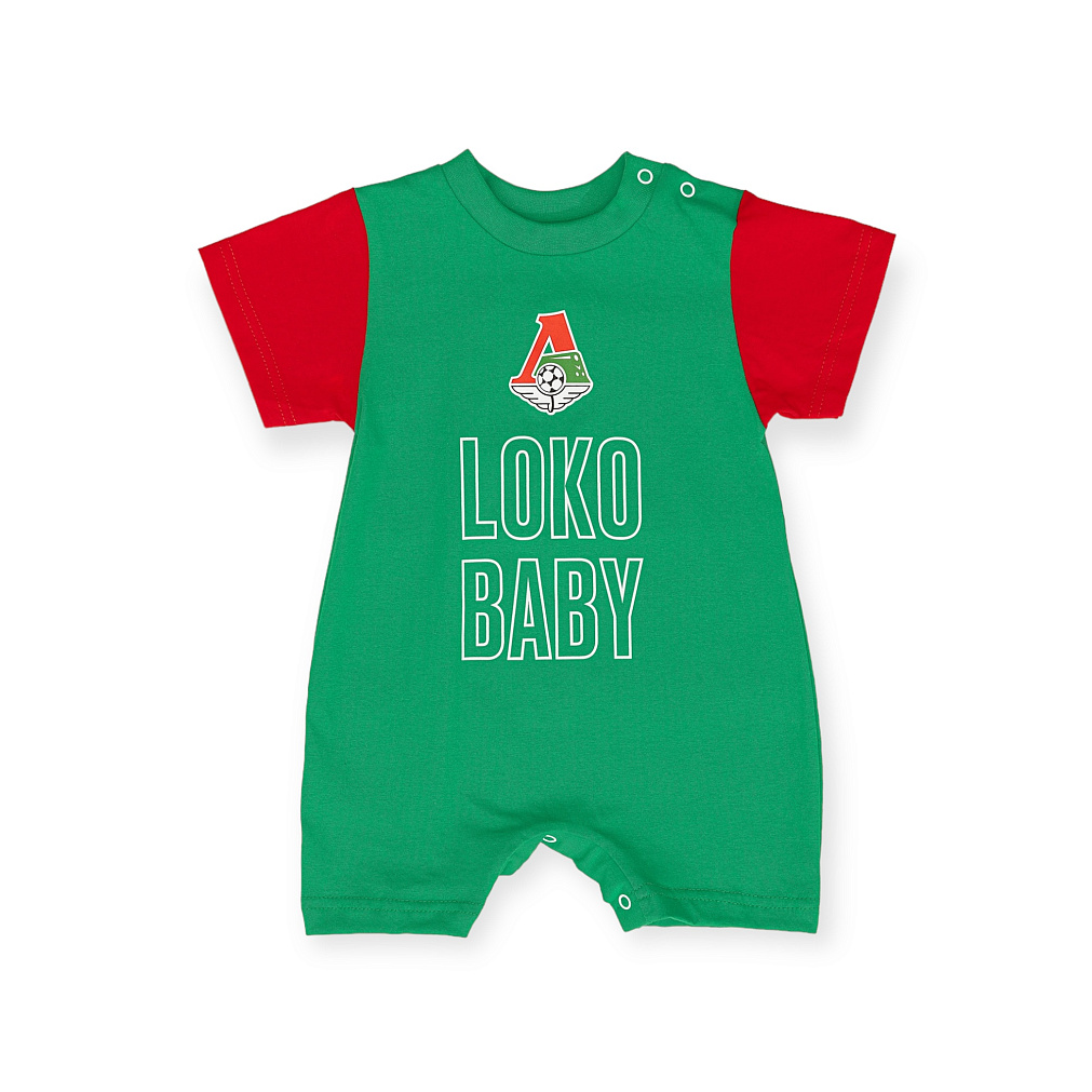 Боди Loko Baby зеленое с красным