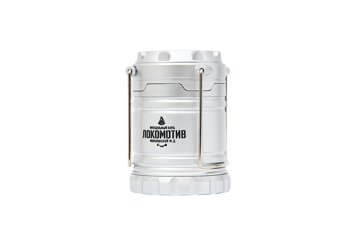 Фонарь пластиковый кемпинговый (серебряный)