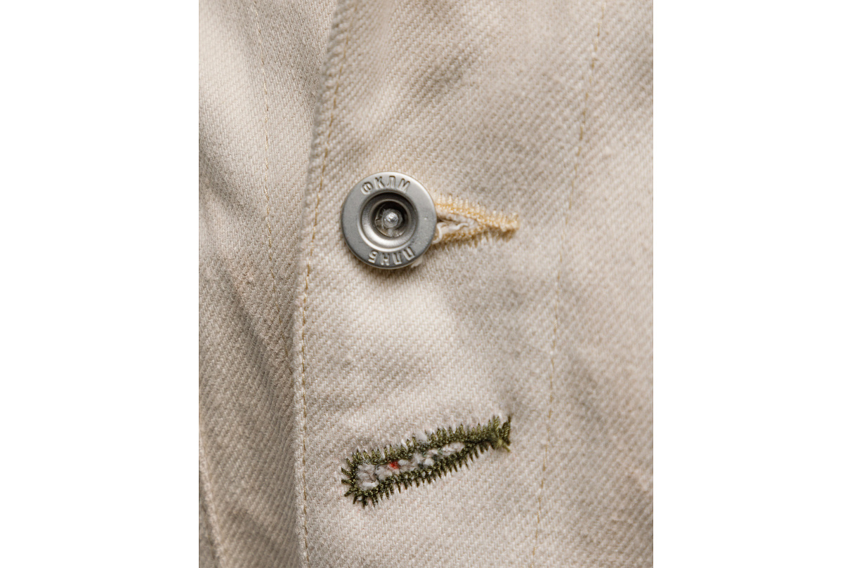 Куртка железнодорожного рабочего (слоновая кость) ЧРКЗВ x ПЛНБ (S)