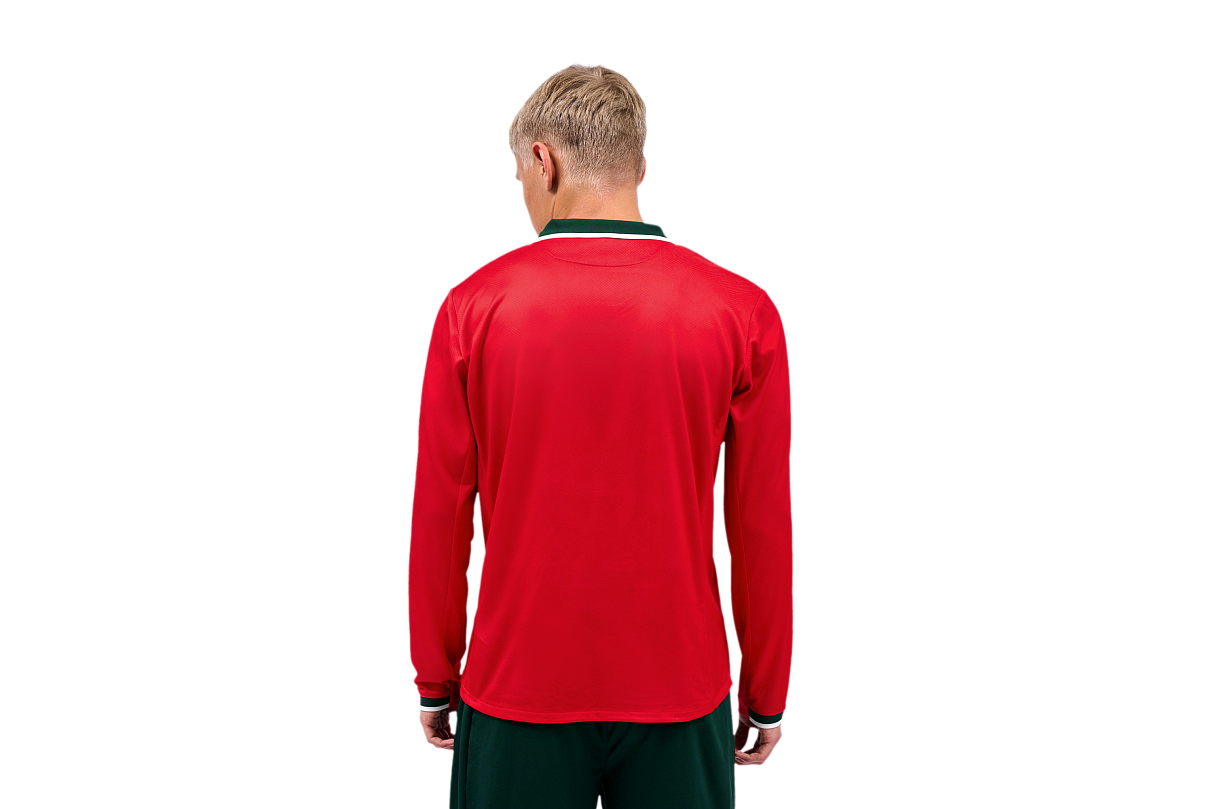 Футболка игровая, длинный рукав (красно/белая, 100% полиэстер) (6XS)