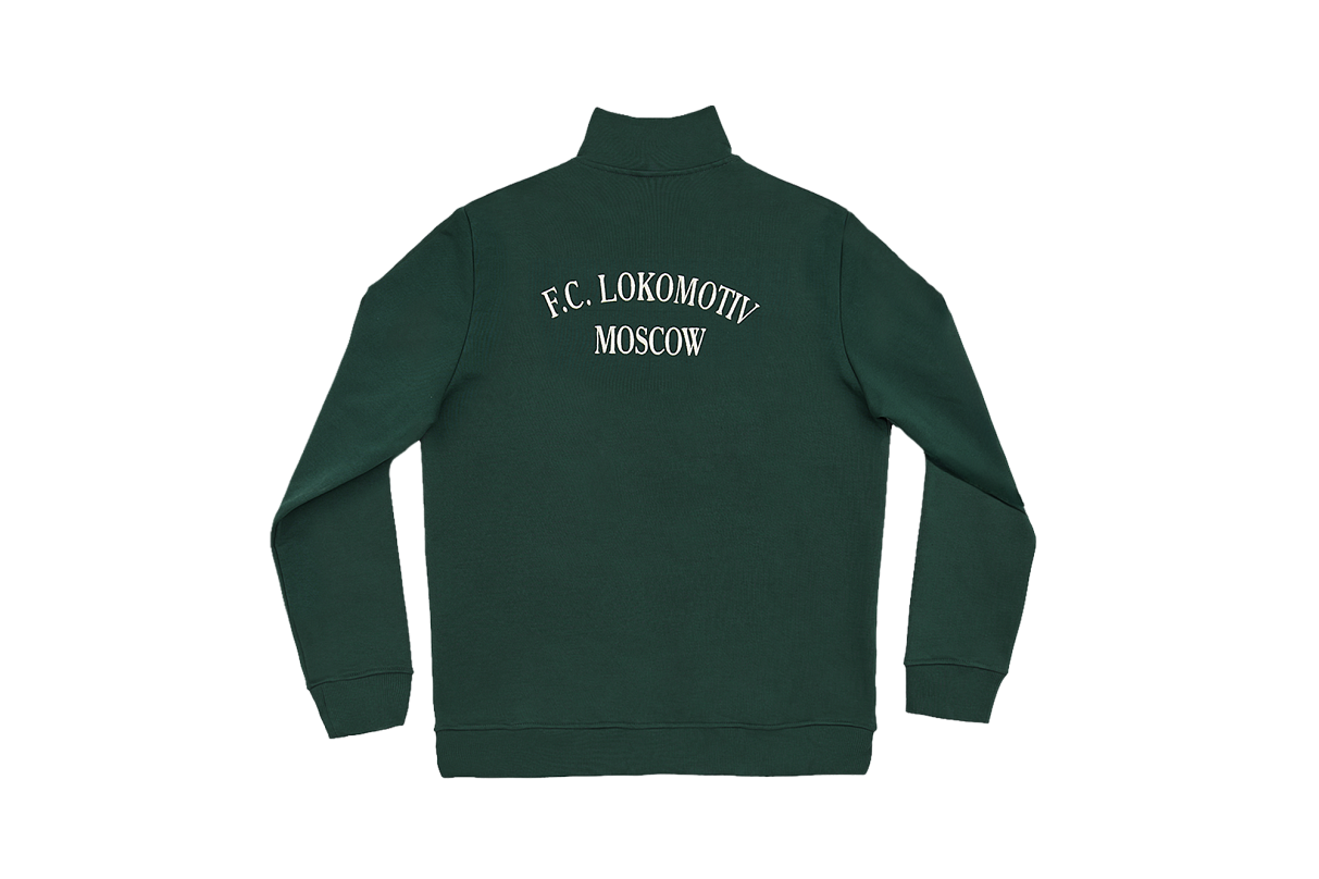 Кофта 1/4 зип 2004 Зеленый с цветной эмблемой (M)