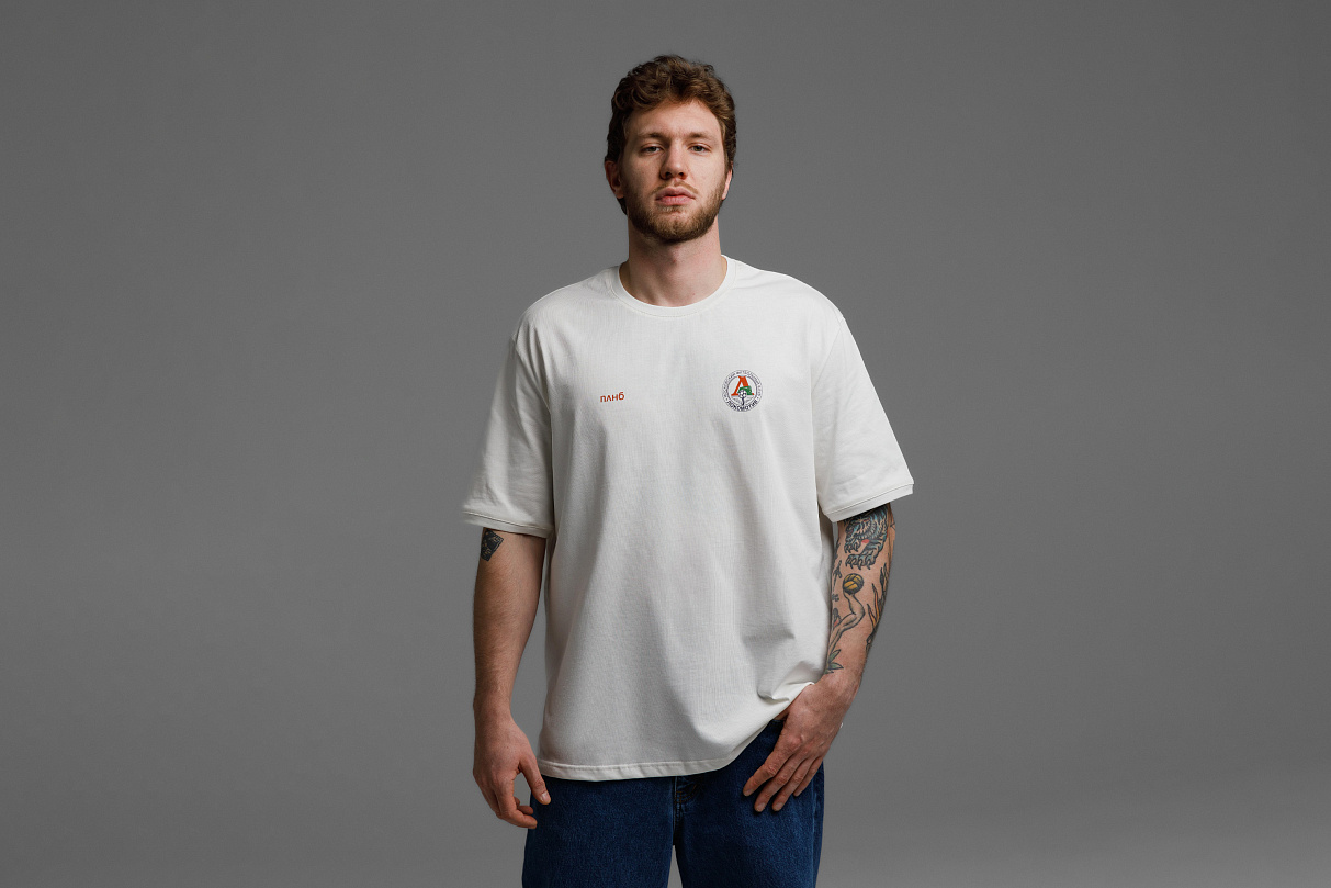 Футболка свободного кроя (белая) ЧРКЗВ x ПЛНБ (XS)