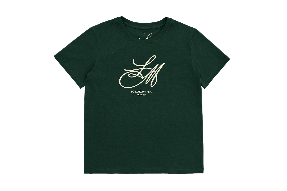 Футболка женская с аббревиатурой (изумрудная) (XS)