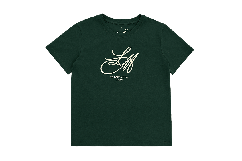 Футболка женская с аббревиатурой (изумрудная) (XS)