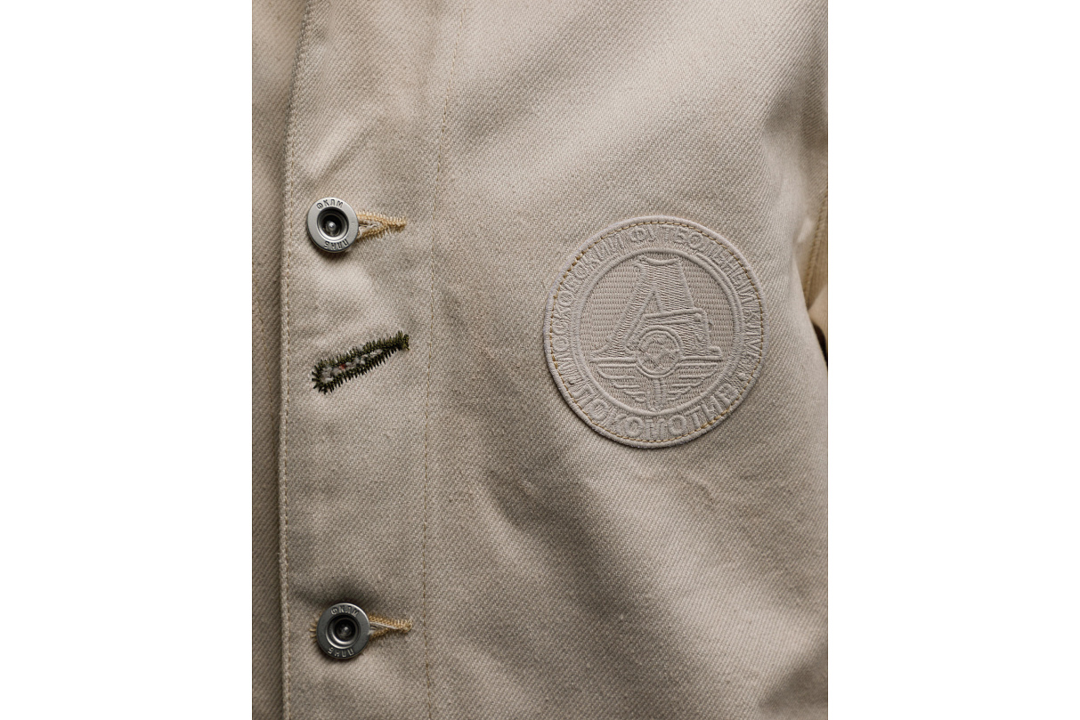 Куртка железнодорожного рабочего (слоновая кость) ЧРКЗВ x ПЛНБ (S)