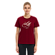 Футболка женская с аббревиатурой (бордовая) (XS)