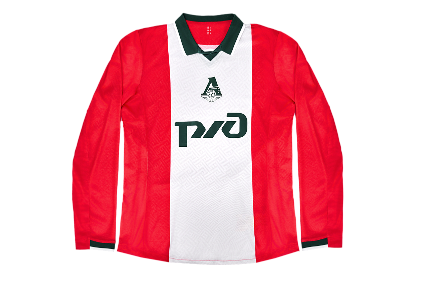 Футболка игровая, длинный рукав (красно/белая, 100% полиэстер) (6XS)