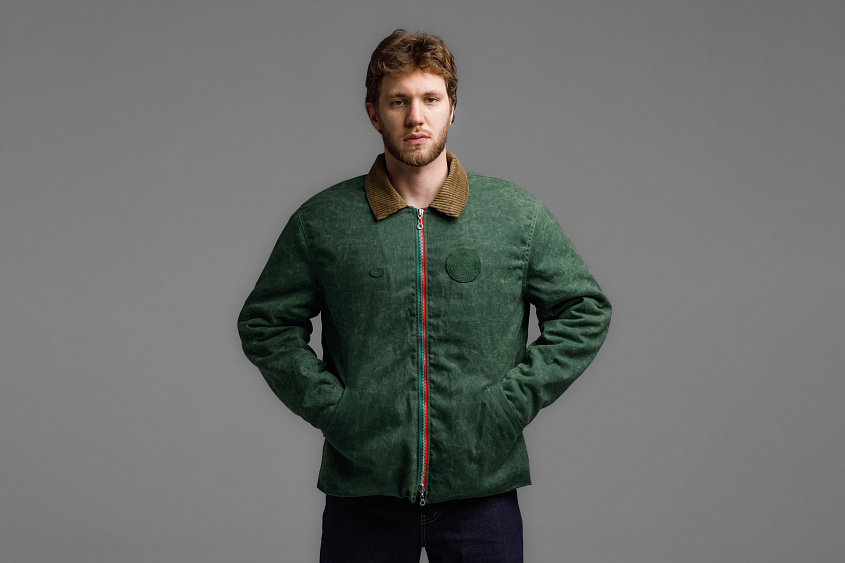 Утеплённая куртка (тёмно - зелёная) ЧРКЗВ x ПЛНБ (S)