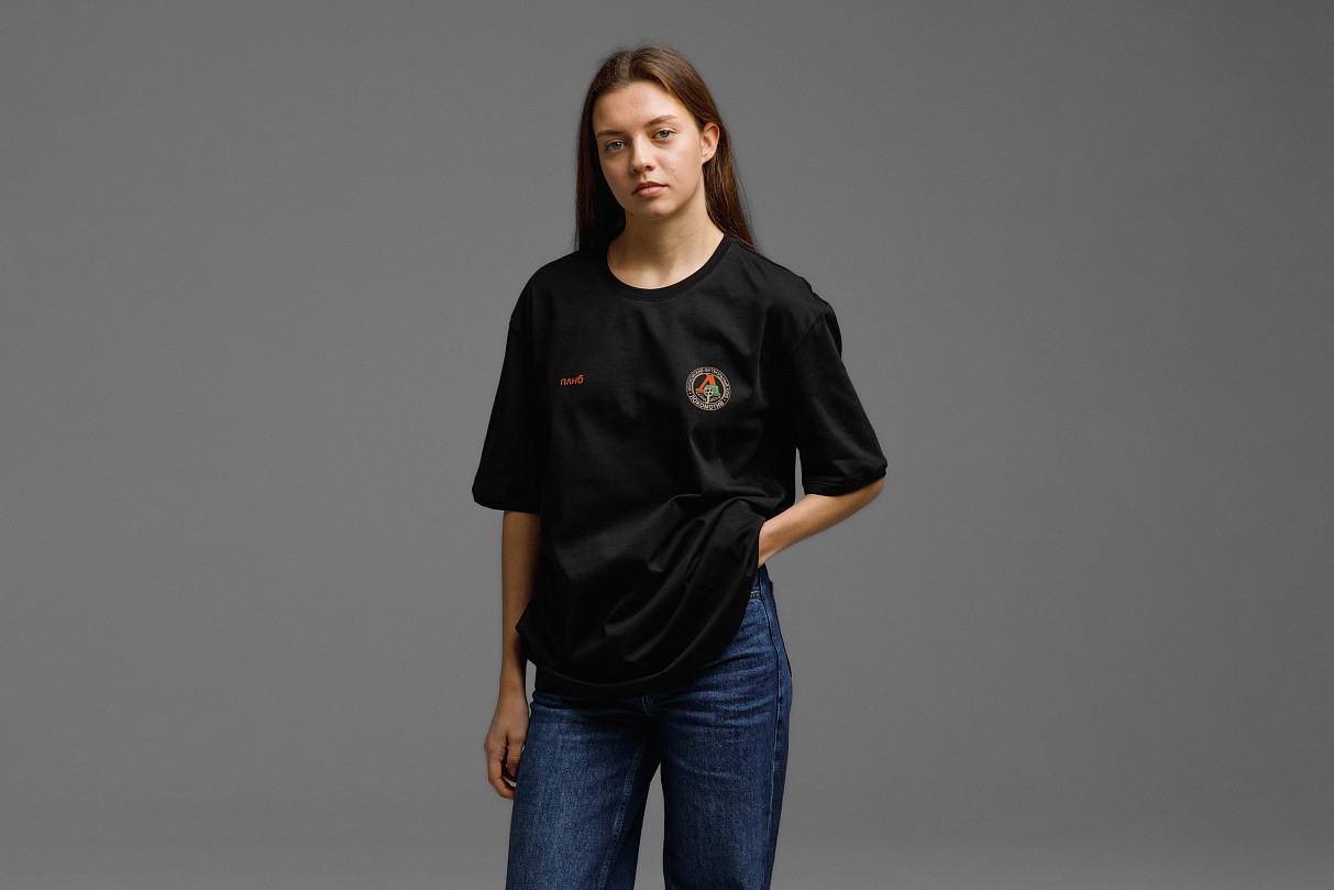 Футболка свободного кроя (чёрная) ЧРКЗВ x ПЛНБ (XS)