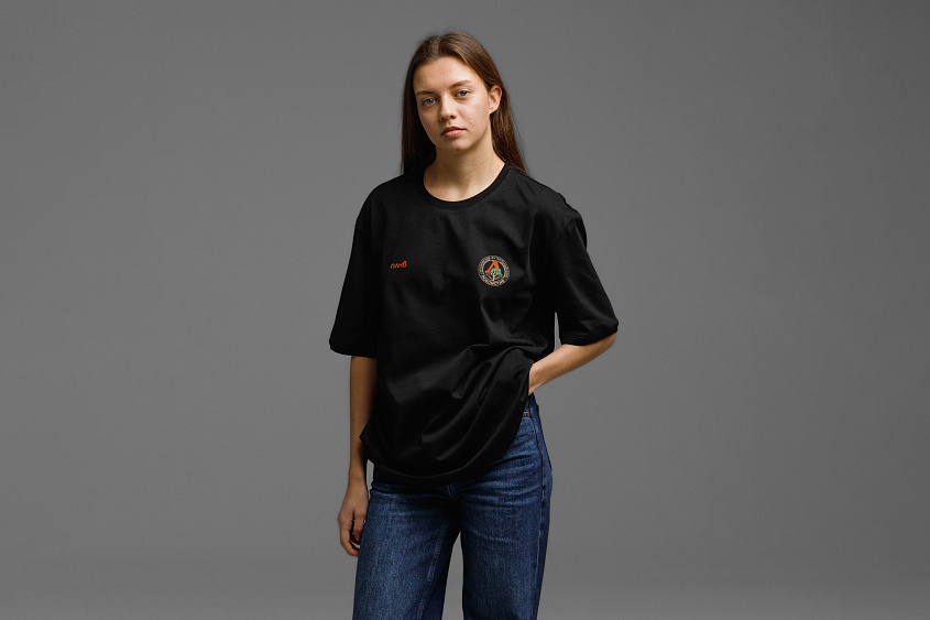 Футболка свободного кроя (чёрная) ЧРКЗВ x ПЛНБ (XS)