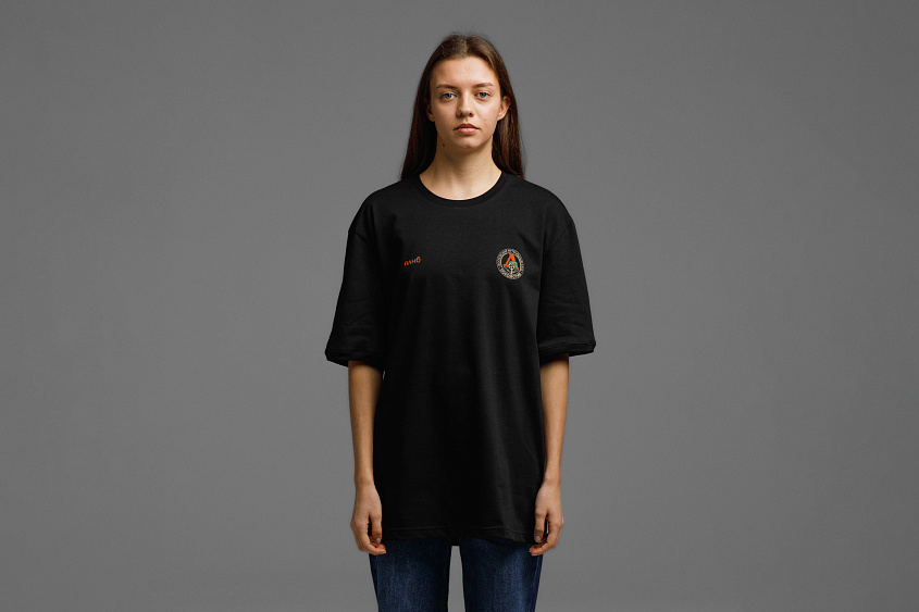 Футболка свободного кроя (чёрная) ЧРКЗВ x ПЛНБ (XS)