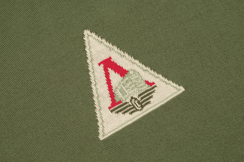 Свитер с высоким горлом и эмблемой 1971 года (зеленый) (S)