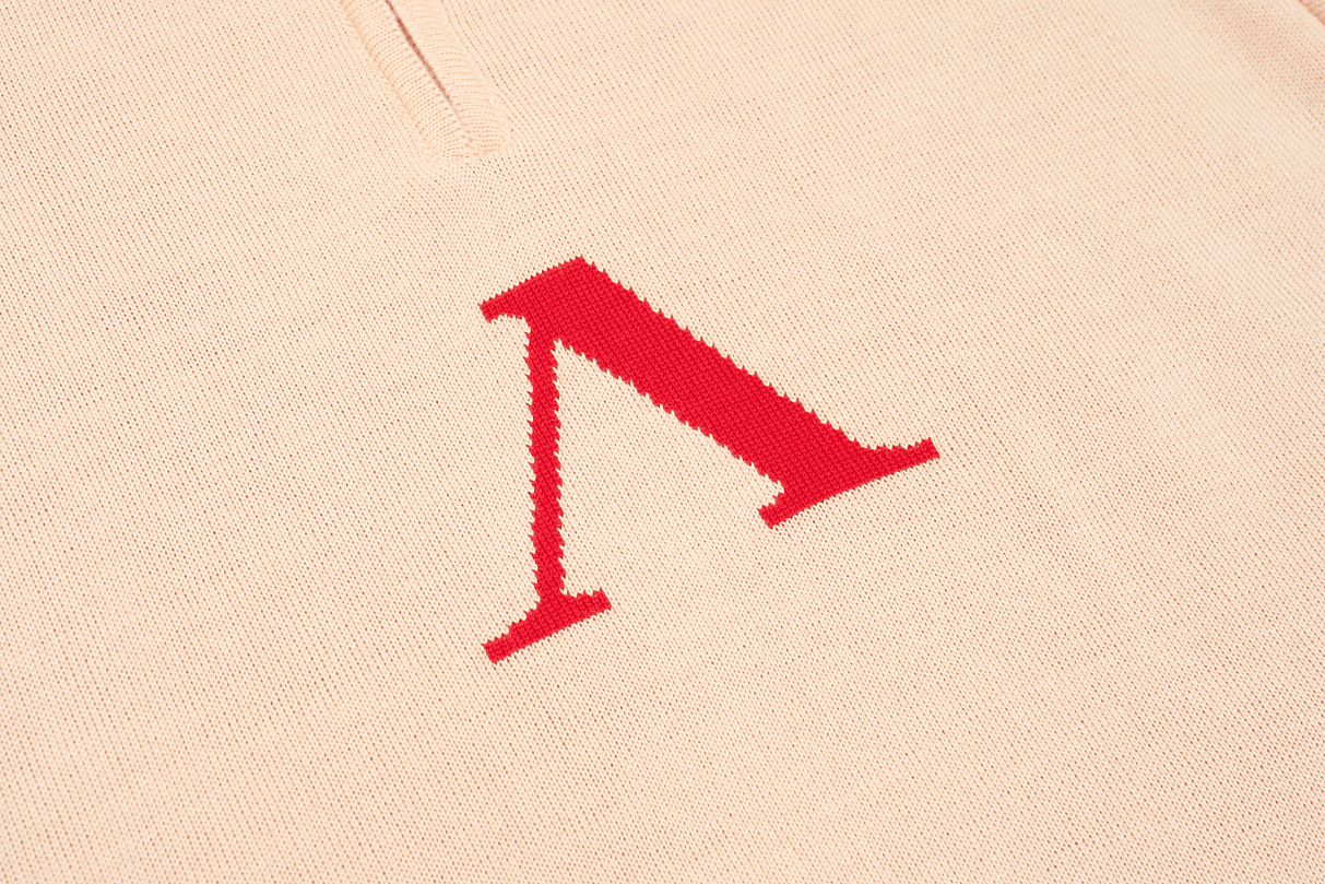 Свитер с молнией и литерой «Л» (белый) (S)