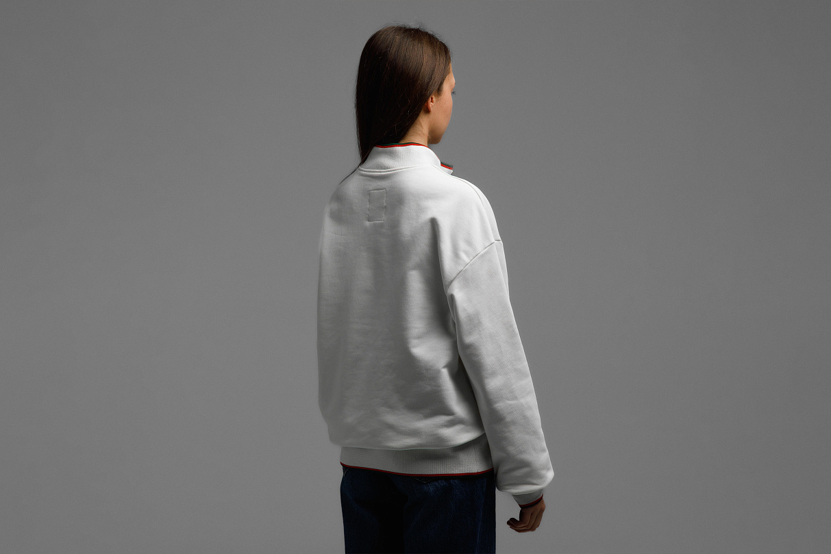 Кофта 1/4 зип (слоновая кость) ЧРКЗВ x ПЛНБ (S)