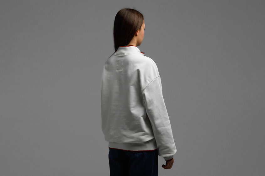 Кофта 1/4 зип (слоновая кость) ЧРКЗВ x ПЛНБ (S)