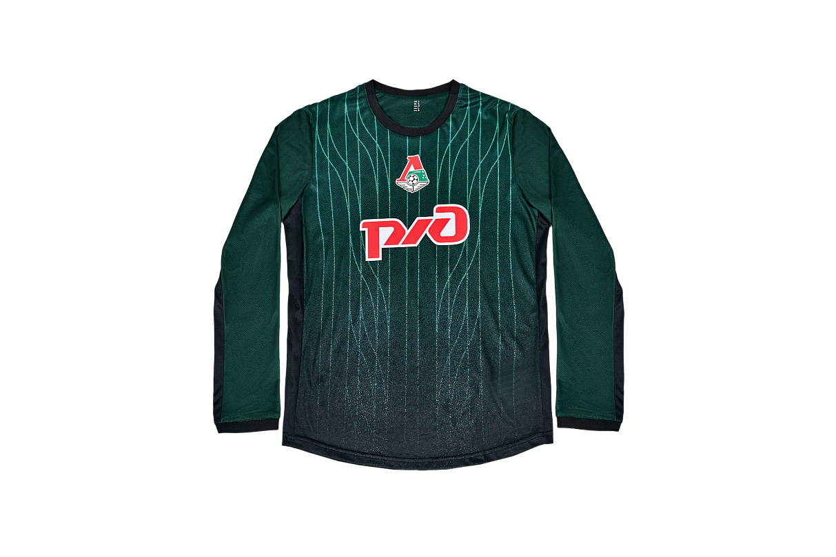 Футболка игровая, длинный рукав (зеленая,100% полиэстер) (6XS)