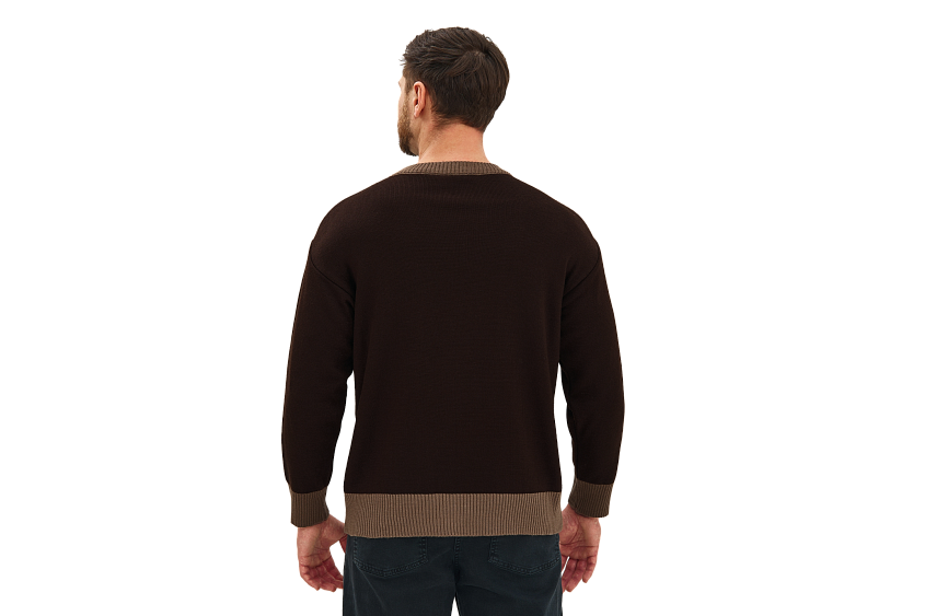 Свитер с флагом (коричневый) (2XL)