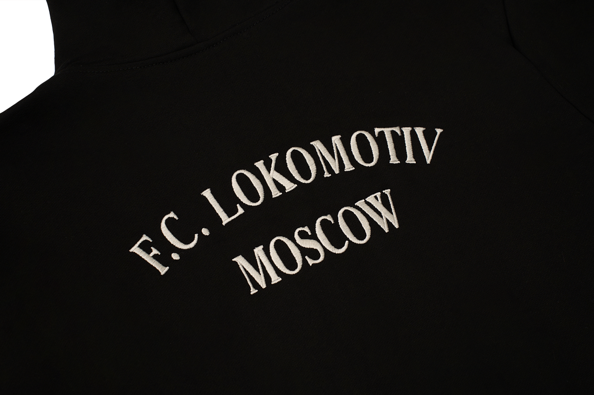 Худи на молнии 2004 Черный с цветной эмблемой (M)