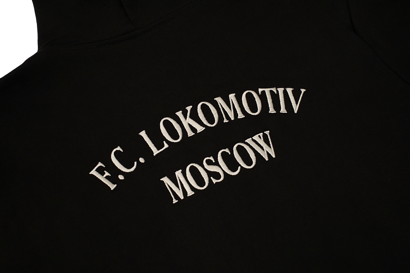 Худи на молнии 2004 Черный с цветной эмблемой (M)