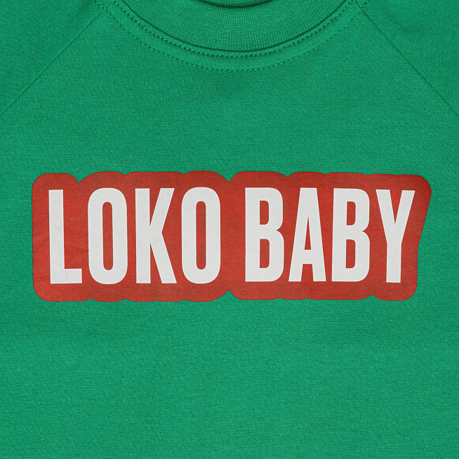 Футболка детская Loko Baby зеленая с красным (68)