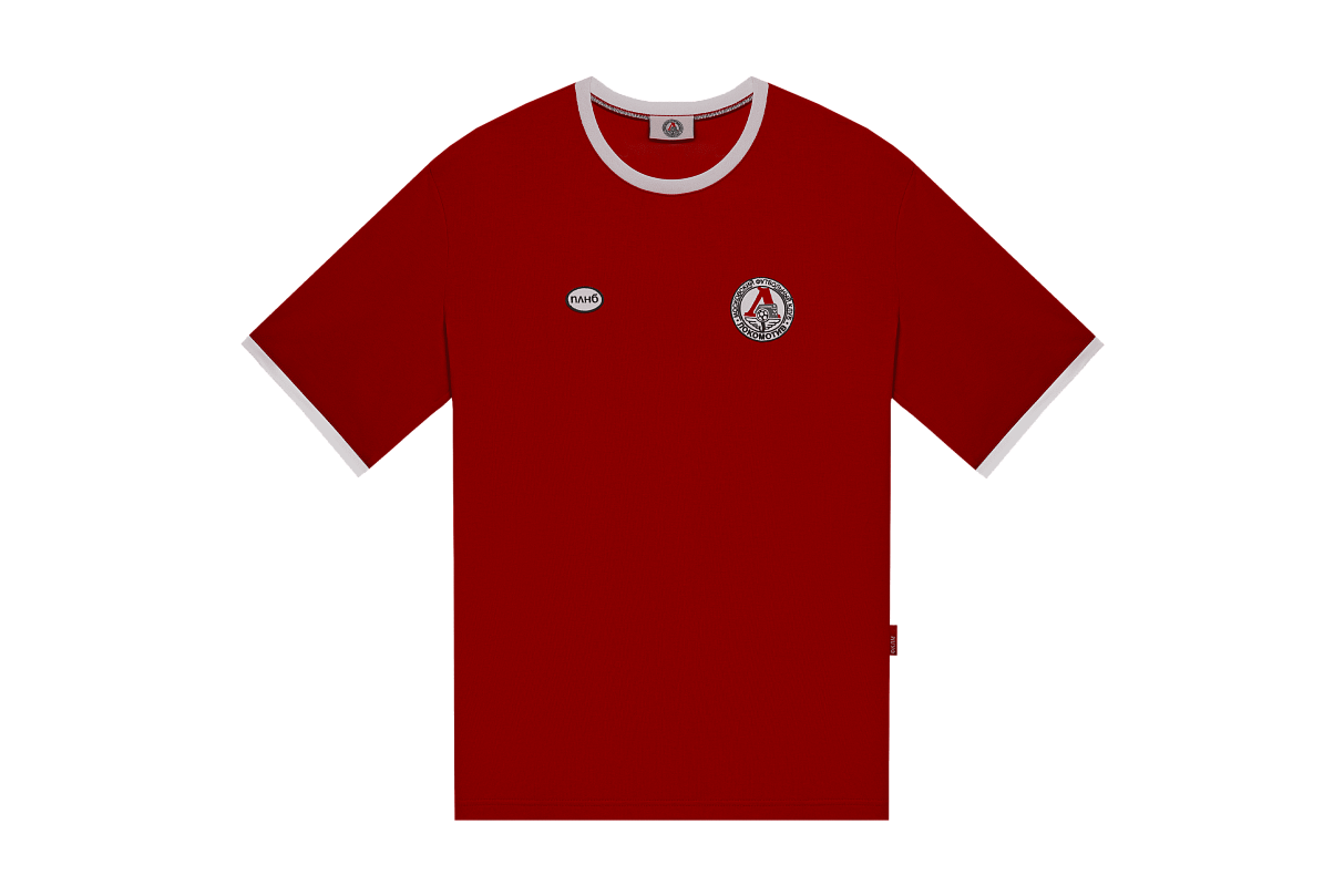 Футболка свободного кроя (красная) с эмблемой ЧРКЗВ x ПЛНБ (XS)