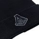 Шапка с эмблемой и подворотом (чёрная)