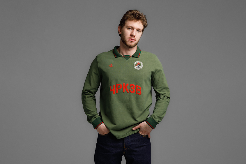 Рубашка -поло с длинным рукавом (тёмно - зелёная) ЧРКЗВ x ПЛНБ (S)