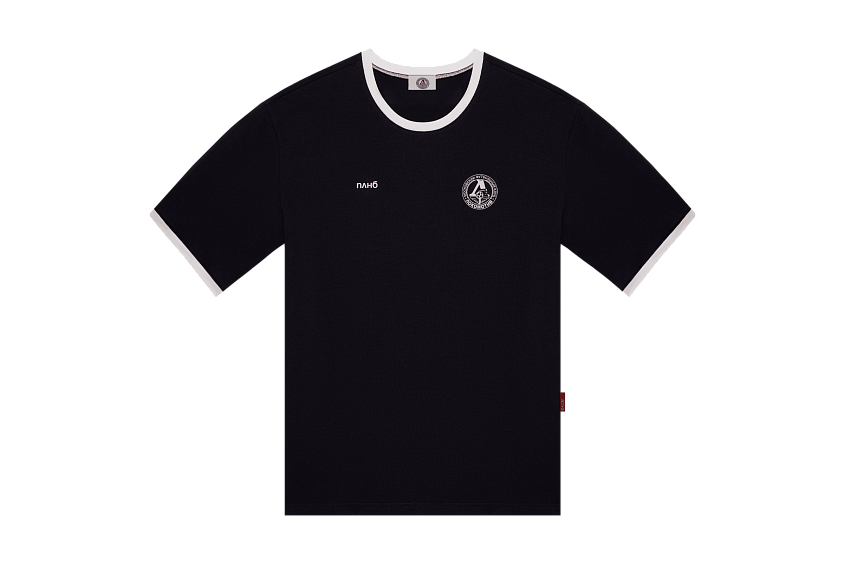 Футболка свободного кроя (тёмно-синяя) с эмблемой ЧРКЗВ x ПЛНБ (XS)