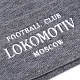 Шапка светло-серая. Вышивка цветная. Lokomotiv, RR.