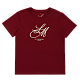 Футболка женская с аббревиатурой (бордовая) (XS)