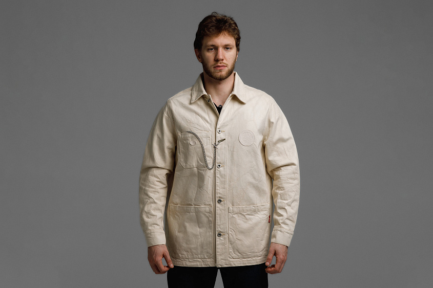 Куртка железнодорожного рабочего (слоновая кость) ЧРКЗВ x ПЛНБ (S)