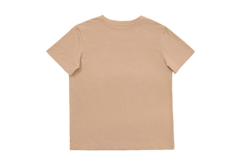 Футболка женская с каллиграфической надписью (бежевая) (XS)