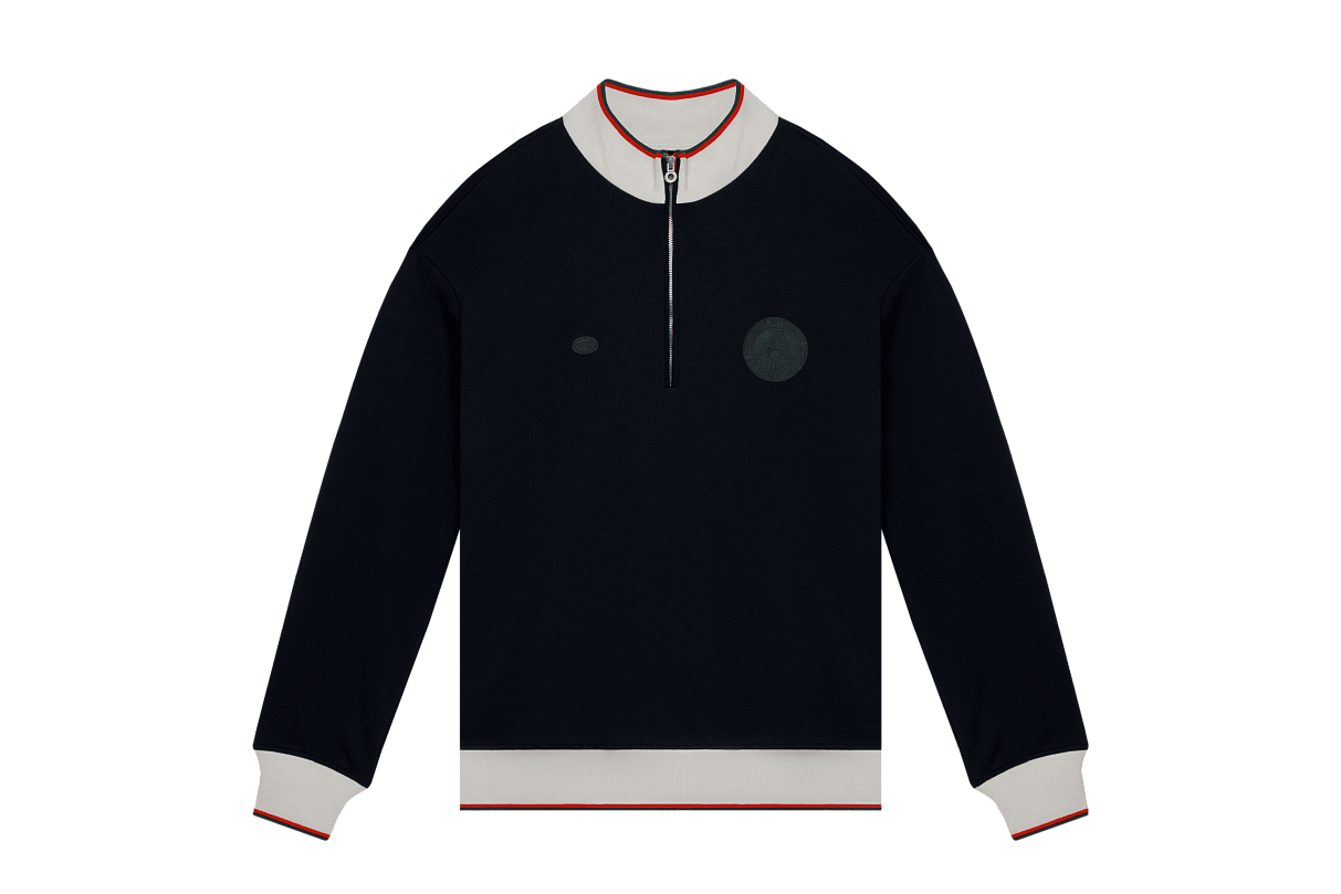 Кофта 1/4 зип (тёмно-синий) ЧРКЗВ x ПЛНБ (S)