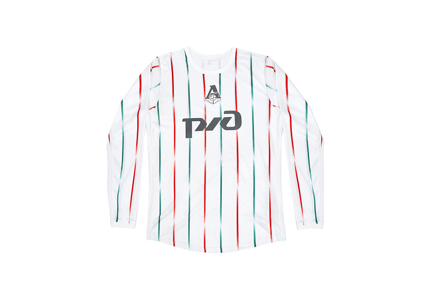 Футболка игровая длинный рукав (белая, 100% полиэстер) (6XS)