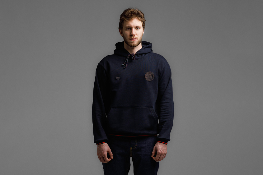 Худи (тёмно - синий) ЧРКЗВ x ПЛНБ (S)