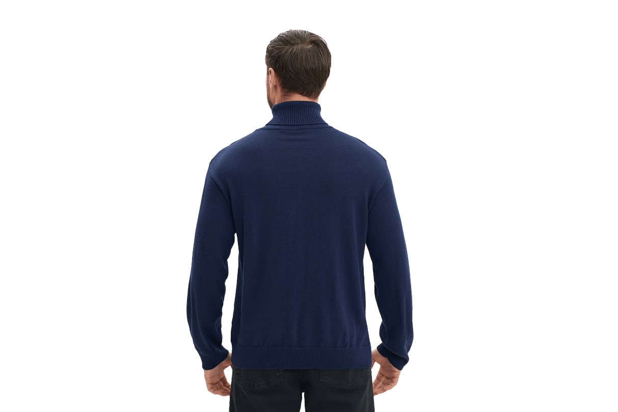 Свитер с высоким горлом и эмблемой 1971 года (синий) (S)