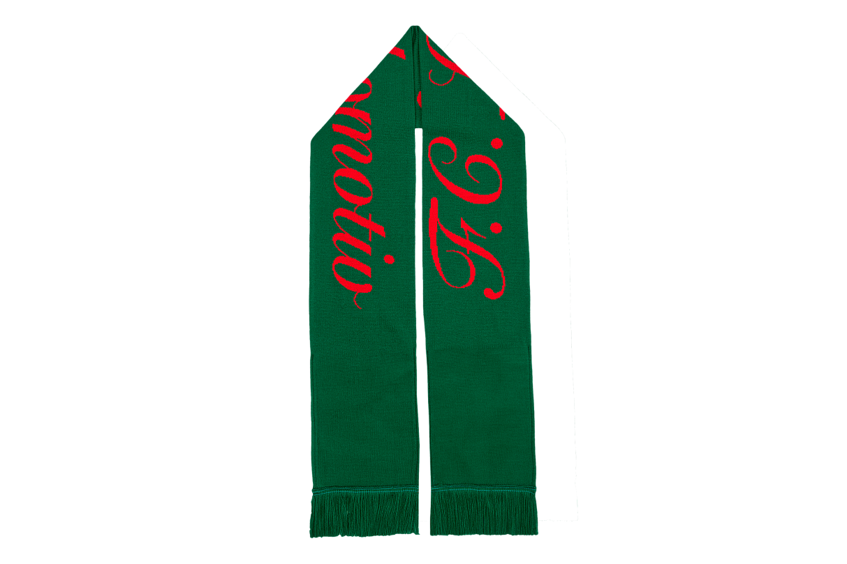 Шарф FC Lokomotv Red-Green тёмно-зелёно-красный
