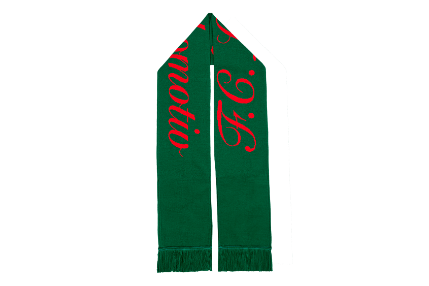 Шарф FC Lokomotv Red-Green тёмно-зелёно-красный